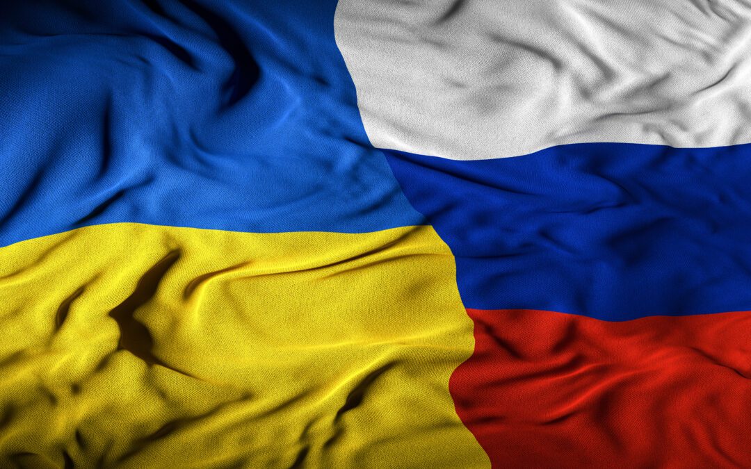Ukraine - Russia Combined Flag | Ukrainian and Russian Independe