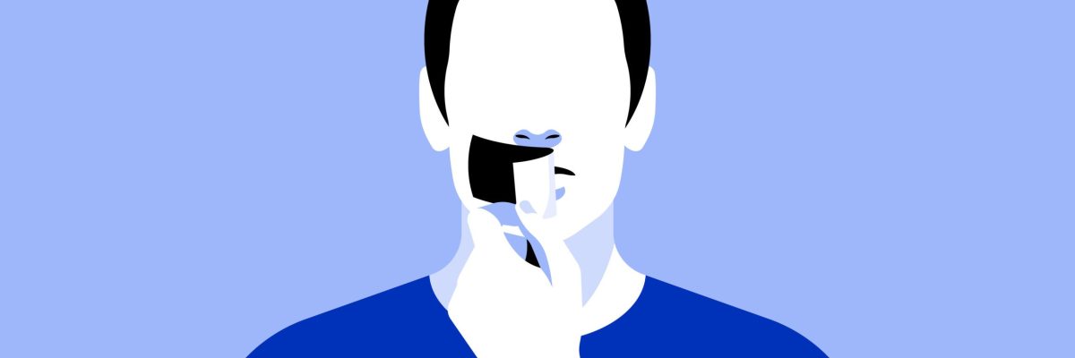 Man with a sealed mouth. Portrait of a man with tape on his lips