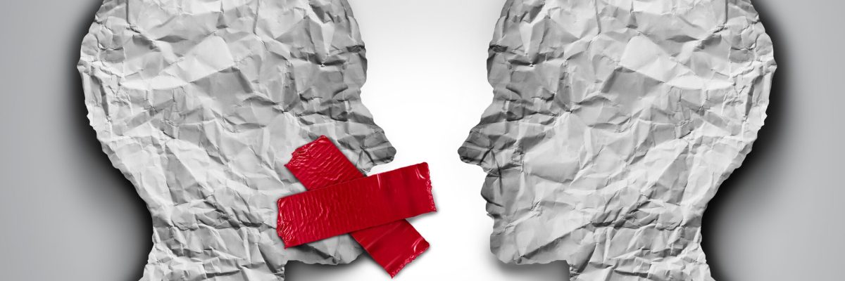 Cancel Culture society concept or cultural cancellation and social media censorship as canceling or restricting opinions that are offensive or controversial to the public with 3D illustration elements.