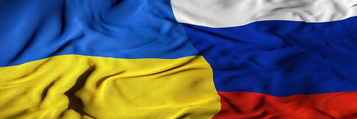 Ukraine - Russia Combined Flag | Ukrainian and Russian Independe